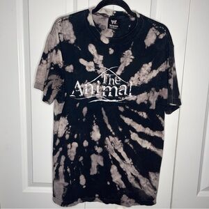 Vintage WWE Batista The Animal Large Wrestling T-Shirt 2004 Black Tye Dye Mens